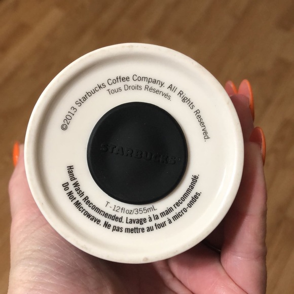 Starbucks Rare Charlotte Ronson floral tumbler ceramic coffee cup 12 oz - Picture 2 of 3